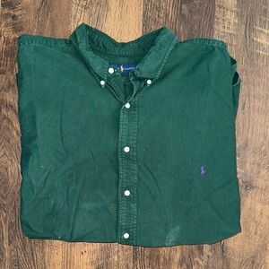 Ralph Lauren Men's Forest Green Button Down Shirt